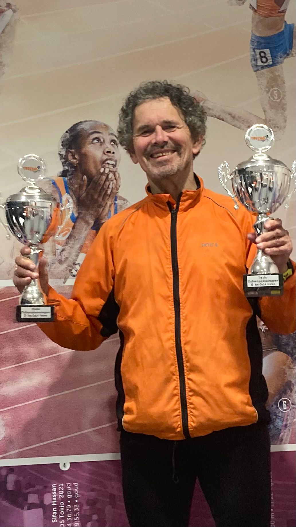 Wout met zijn bekers